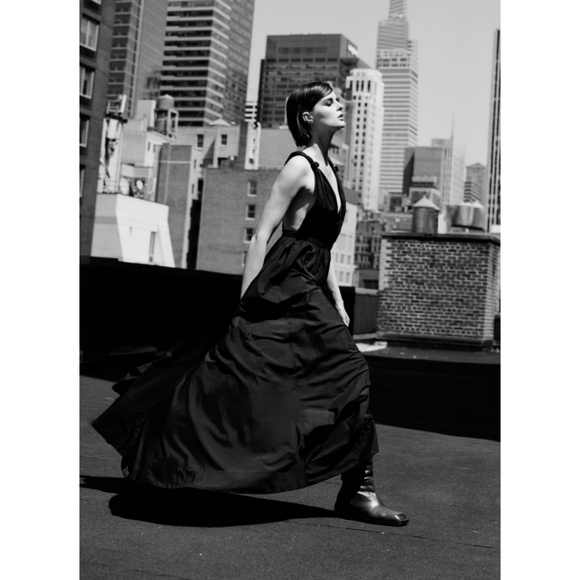 Zara Long Nylon Dress Black - Picture 8 of 9